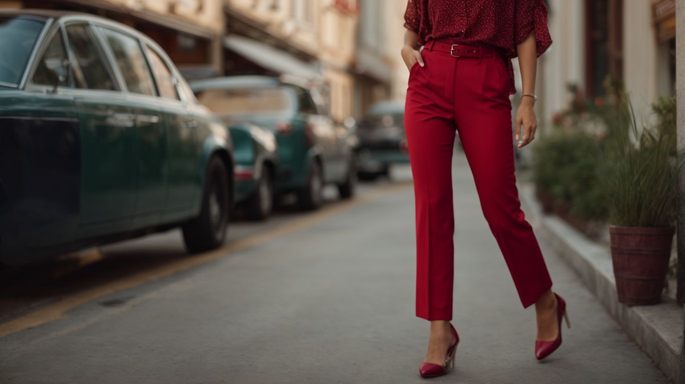 What goes with Big dip o’ruby color pant?
