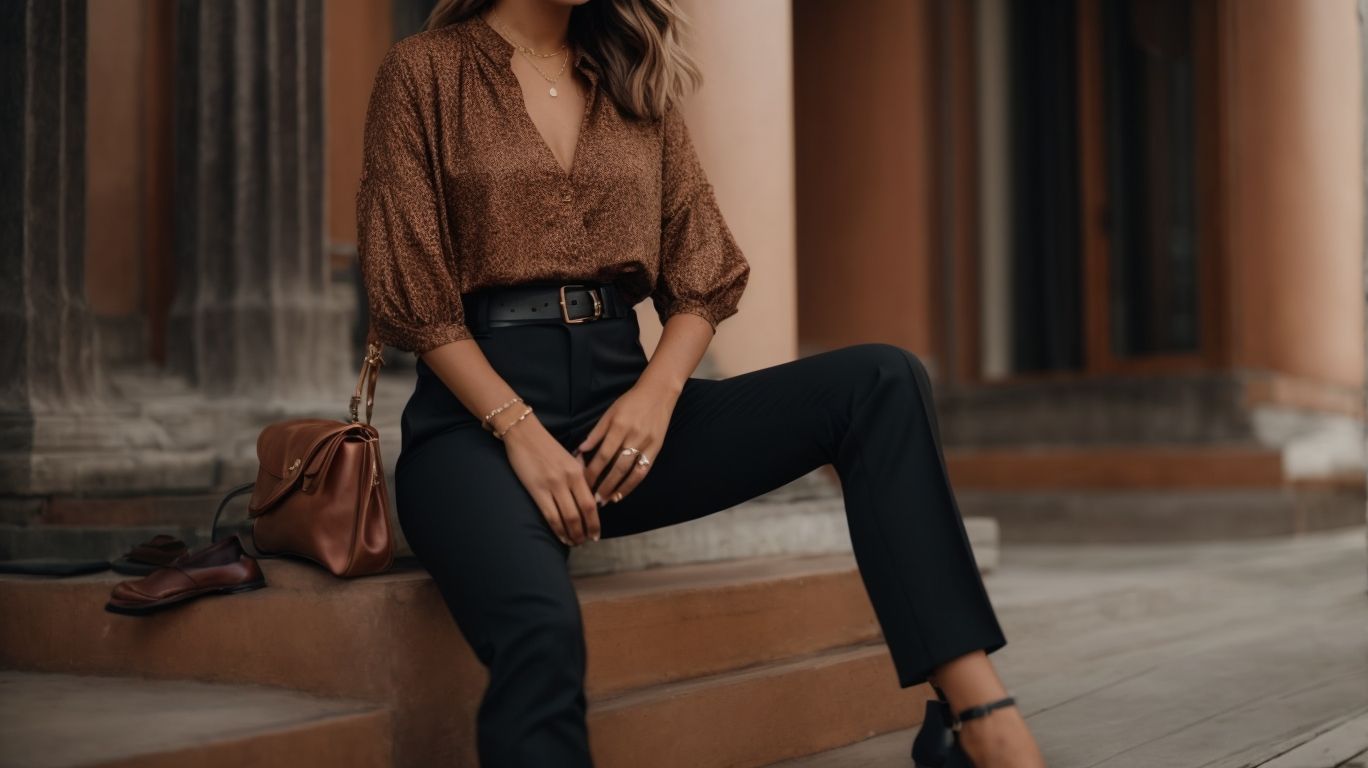 What goes with Black bean color pant?