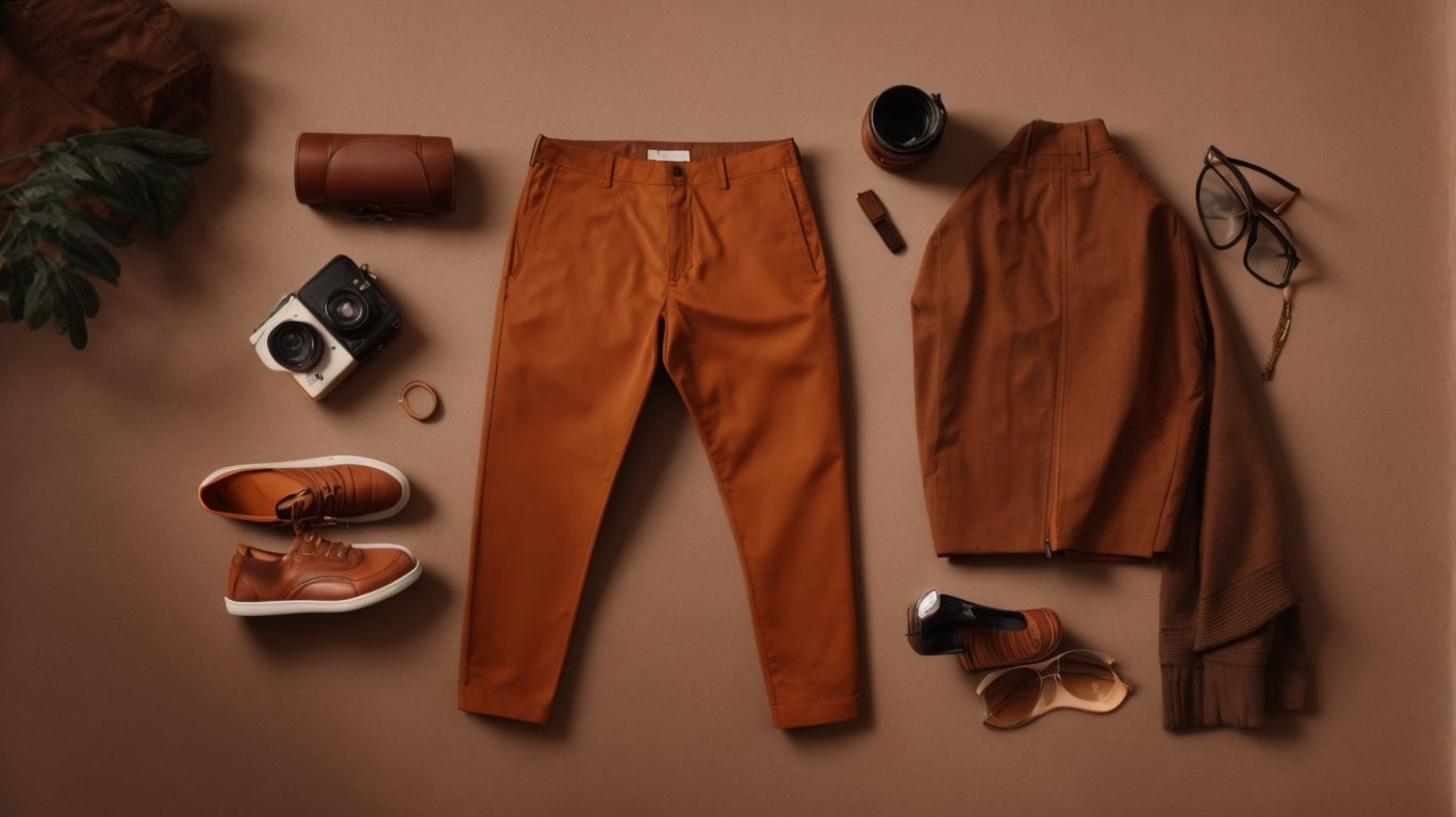 What goes with Burnt sienna color pant?