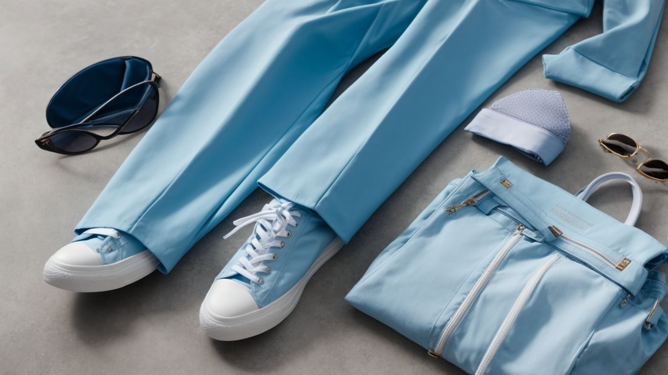 What goes with Carolina blue color pant?