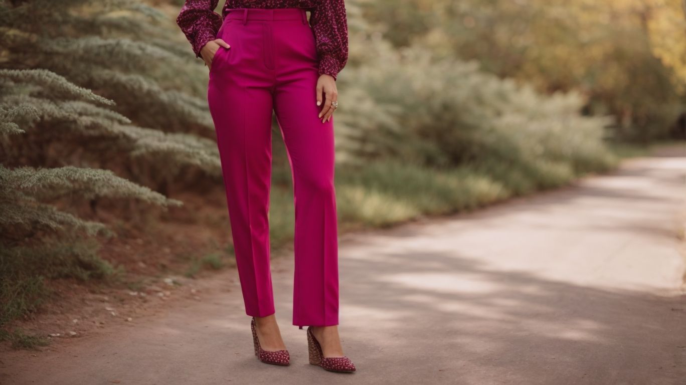 What goes with Cerise color pant?