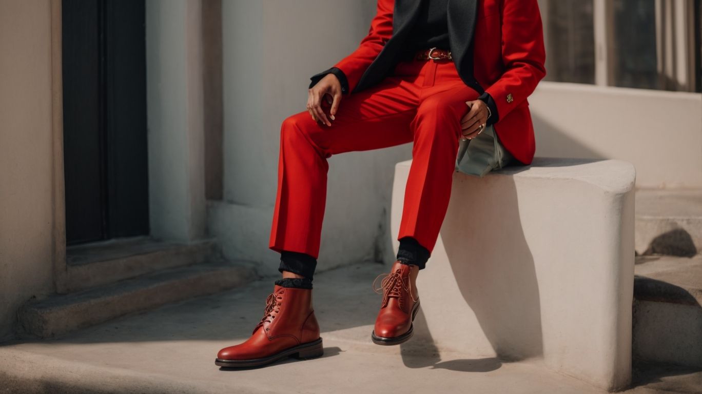 What goes with Chili red color pant?