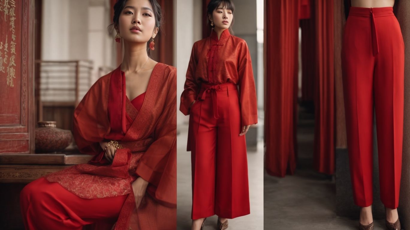 What goes with Chinese red color pant?