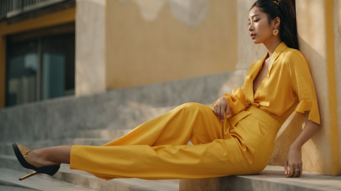 What goes with Chinese yellow color pant?