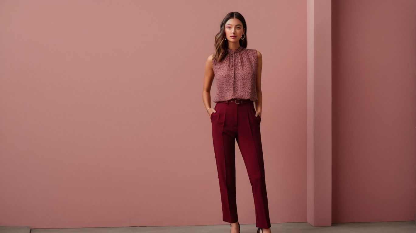 What goes with Claret color pant?