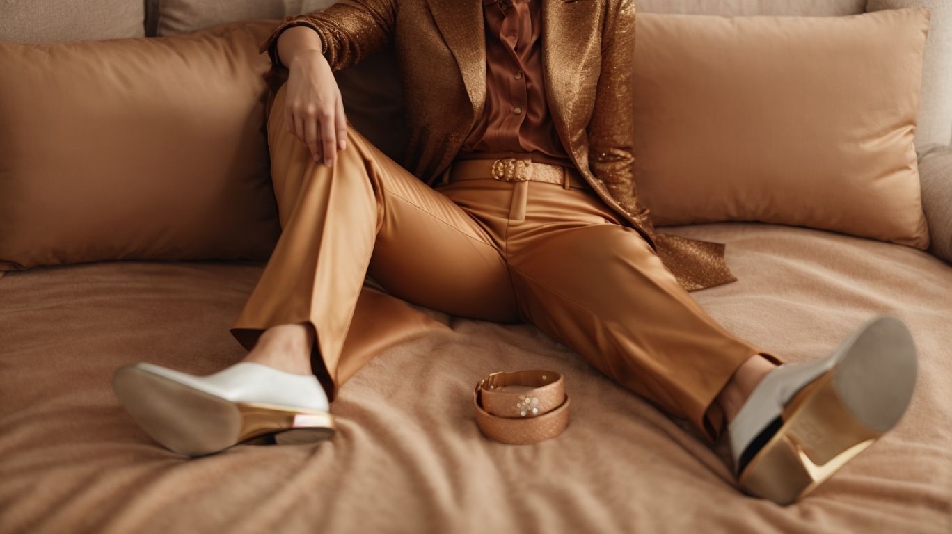 What goes with Deep champagne color pant?
