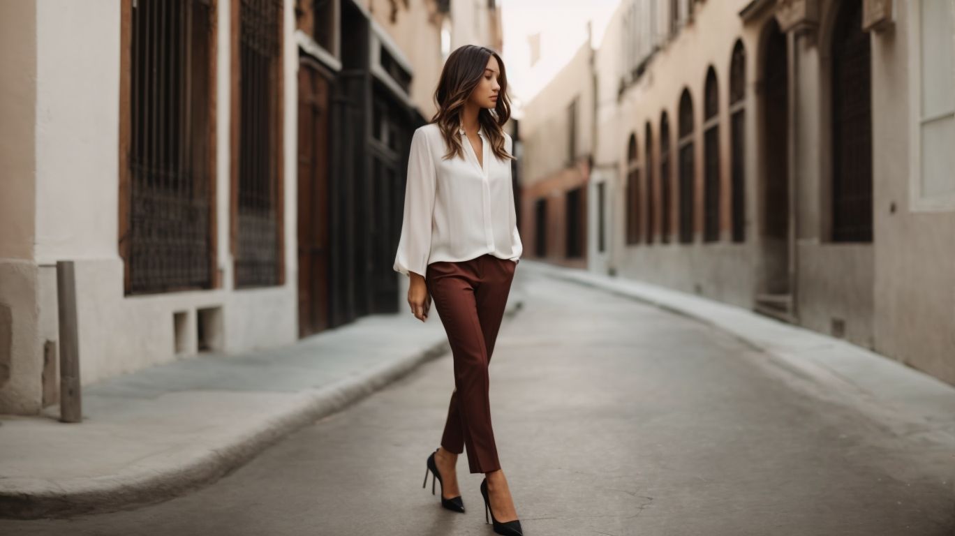 What goes with Deep chestnut color pant?