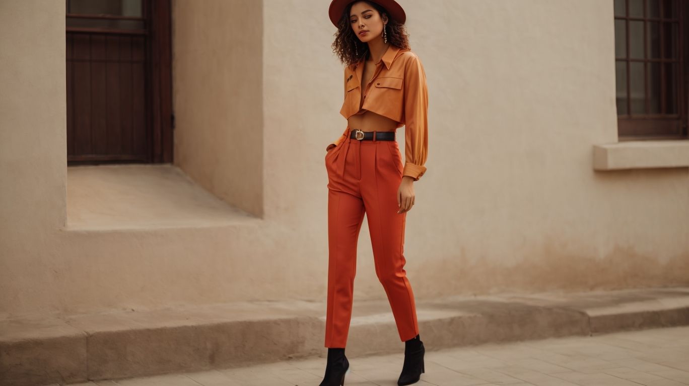 What goes with Flame color pant?