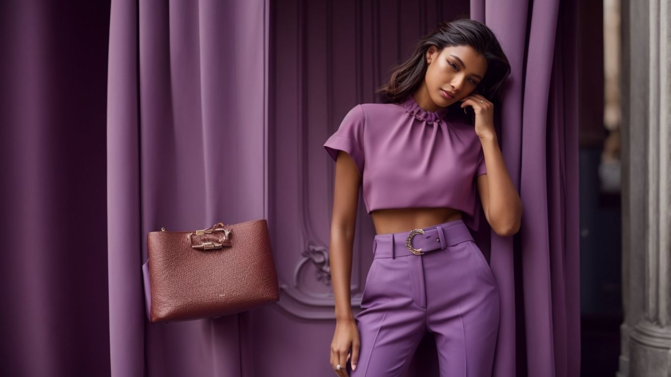 What goes with French violet color pant?
