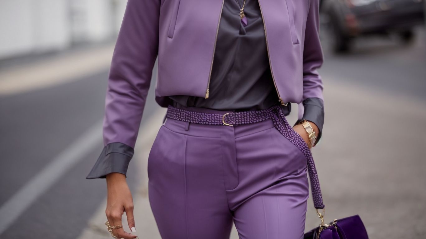 What goes with Heliotrope gray color pant?