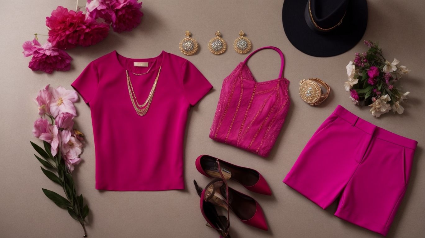 What goes with Hollywood cerise color pant?