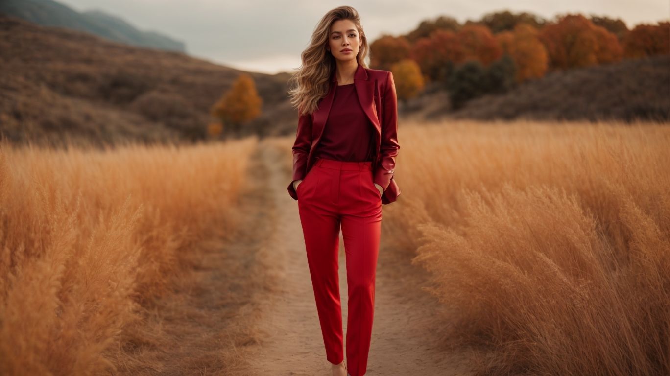 What goes with Imperial red color pant?