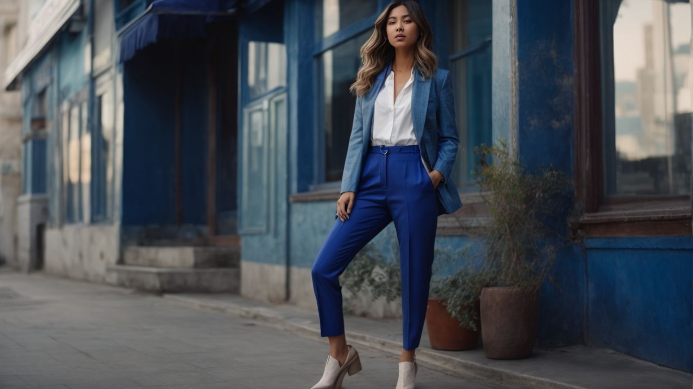 What goes with Lapis lazuli color pant?