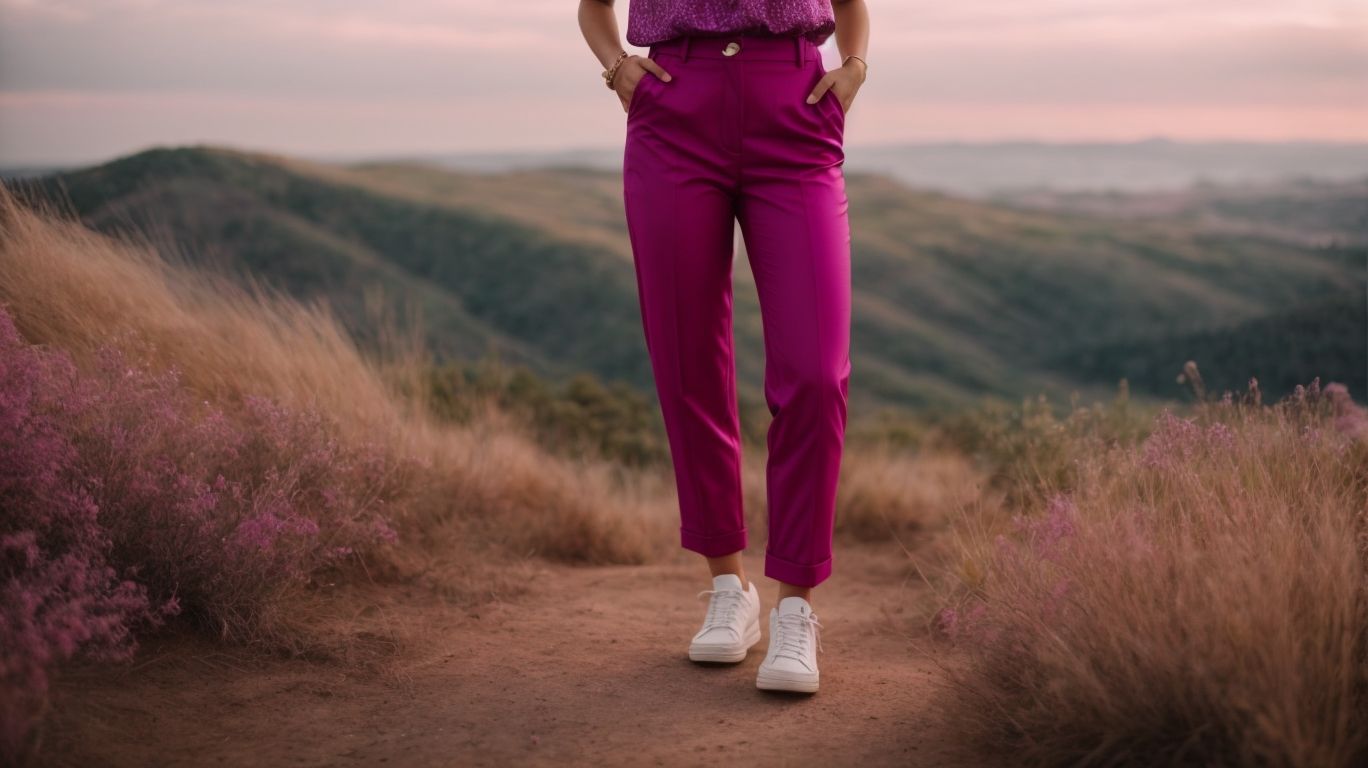 What goes with Magenta haze color pant?