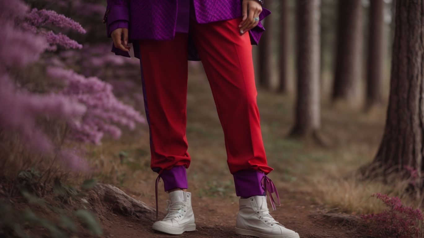 What goes with Maximum red purple color pant?