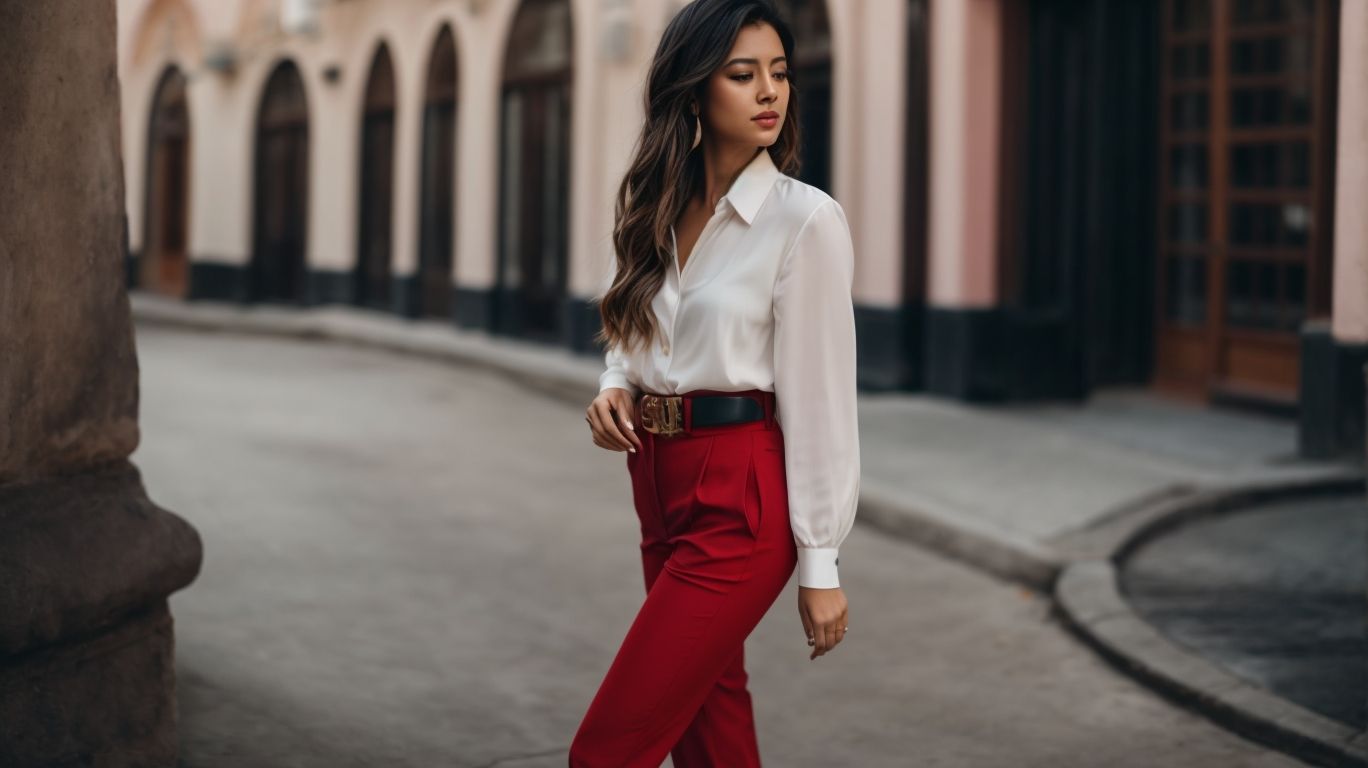 What goes with Rojo Spanish red color pant?