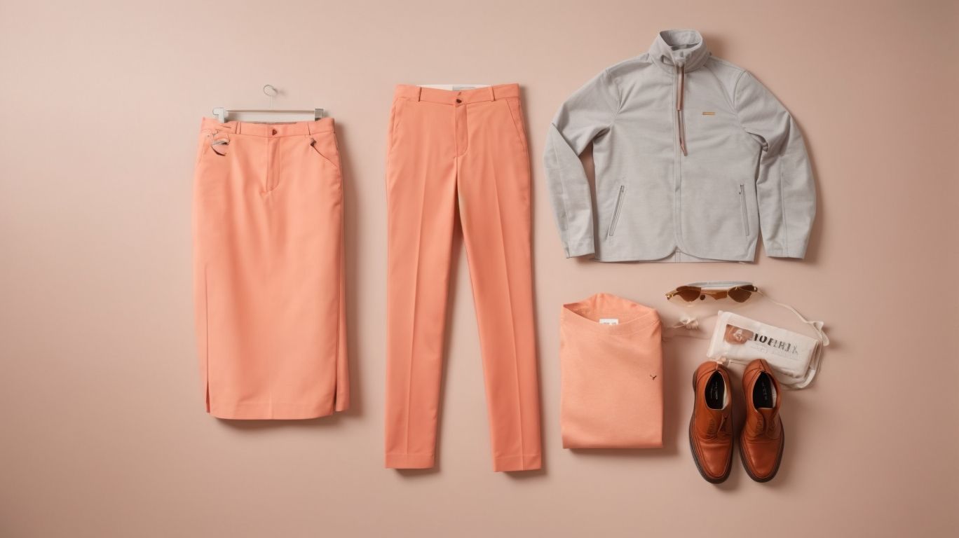 What goes with Salmon color pant?