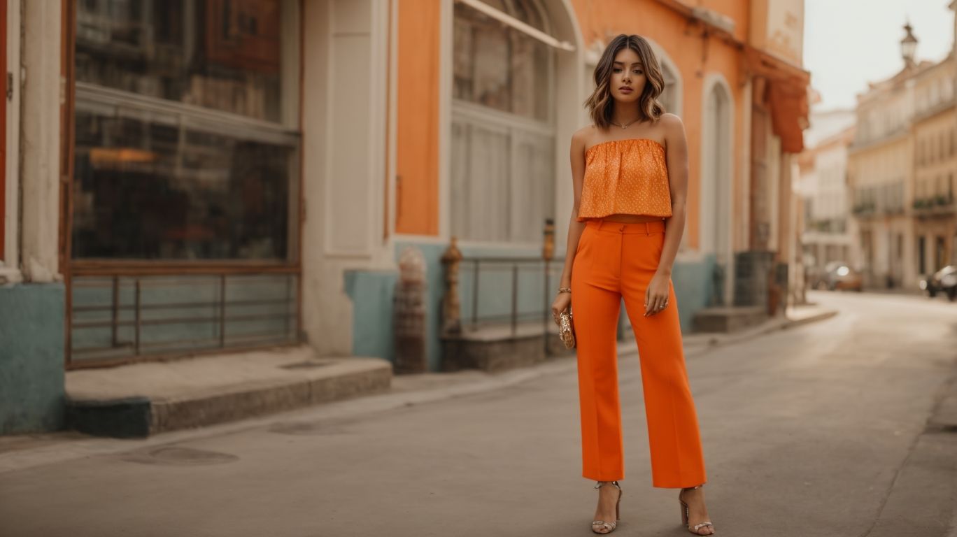 What goes with Tart Orange color pant?