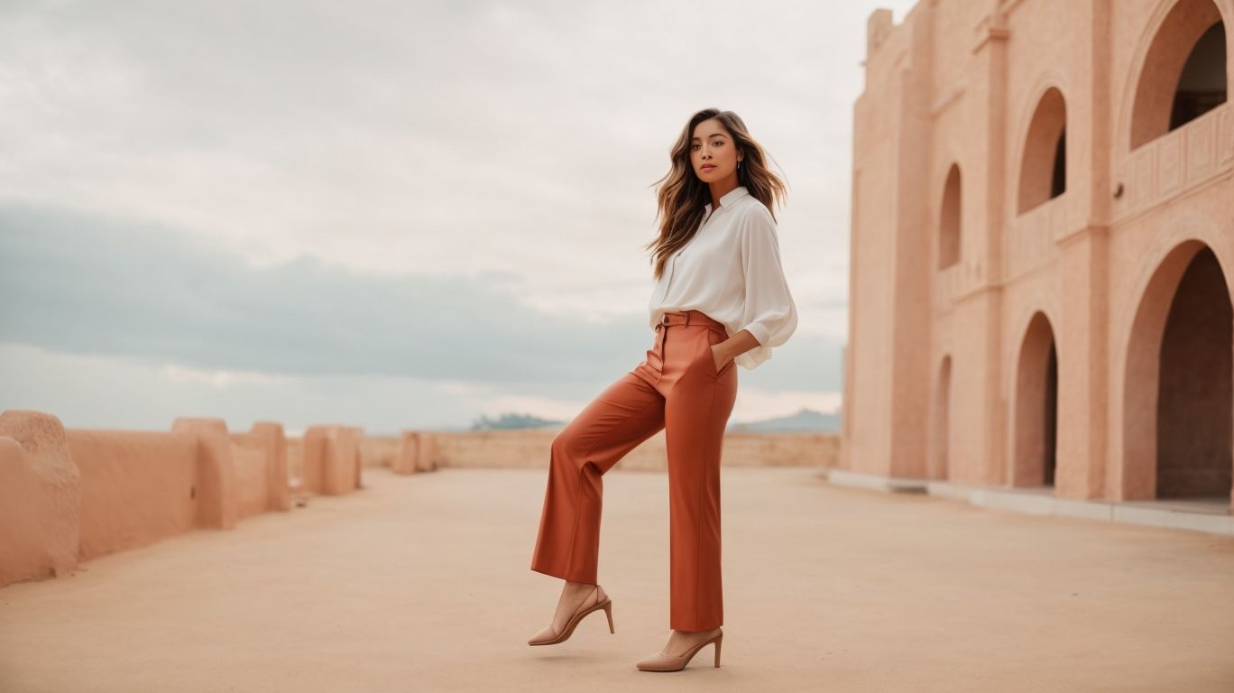 What goes with Terra cotta color pant?