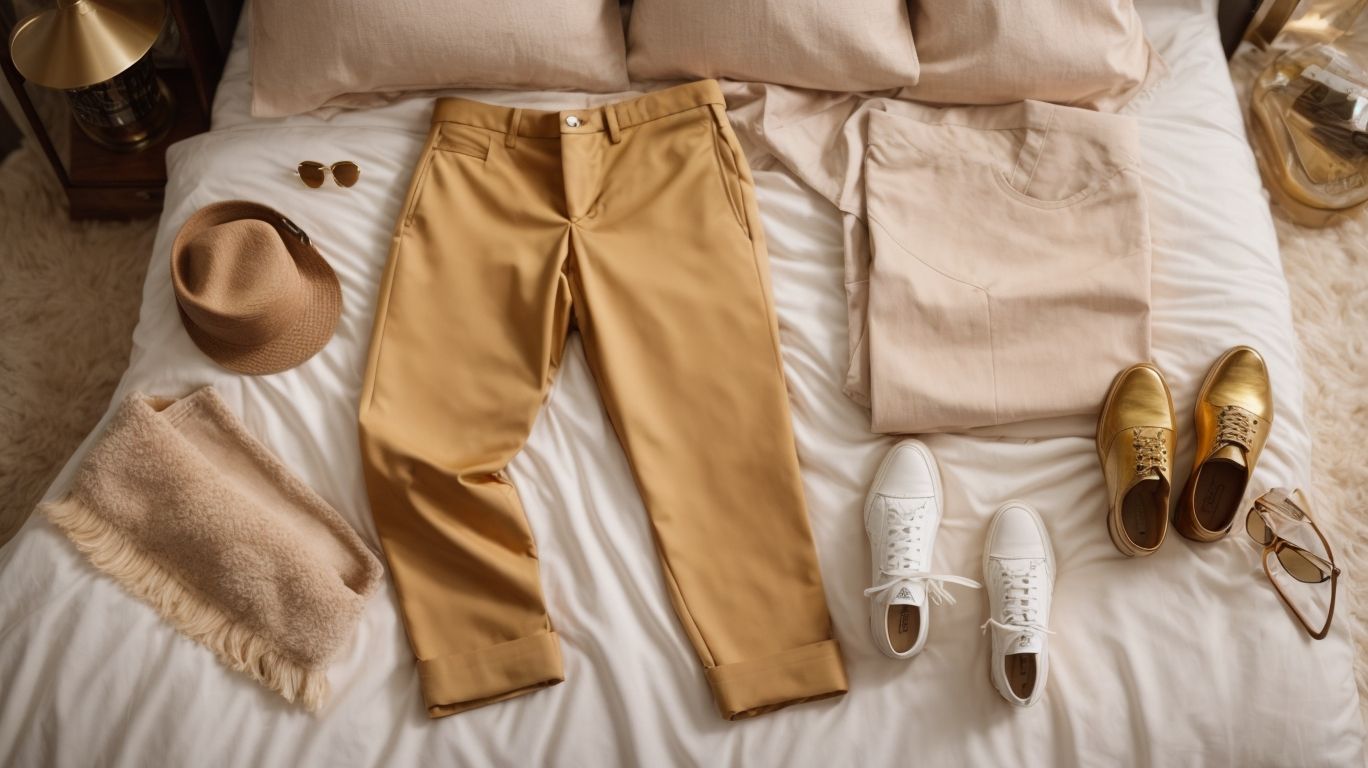 What goes with Vegas gold color pant?