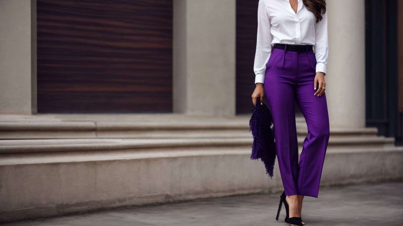 What goes with Vivid violet color pant?